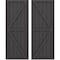 Ekena Millwork Americraft 6-Board Wood 2 Equal Panel Frmd Board-n-Batten Shutters w/Dbl Z-Bar, ARW102BF621X77SMH, PR ARW102BF621X77SMH - alternate 1